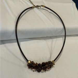 Premier Designs Brown Beaded Necklace